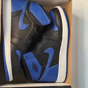 Nike Air Jordan 1 Retro High OG Royal Mid - Black/Blue Men's Basketball Shoes